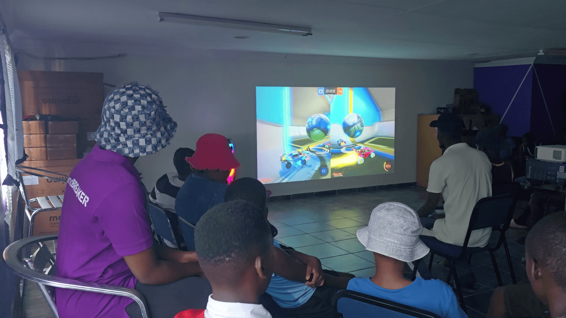 Young people at a Gamzic community esports event